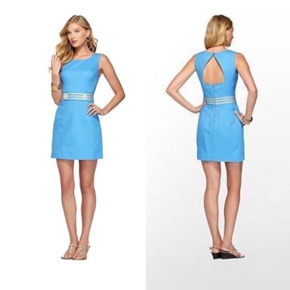 Lilly Pulitzer Kirkland Blue Sailor Shift Dress 6 - Picture 4 of 4